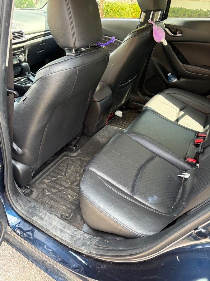 Back seats and rear floor, before cleaning